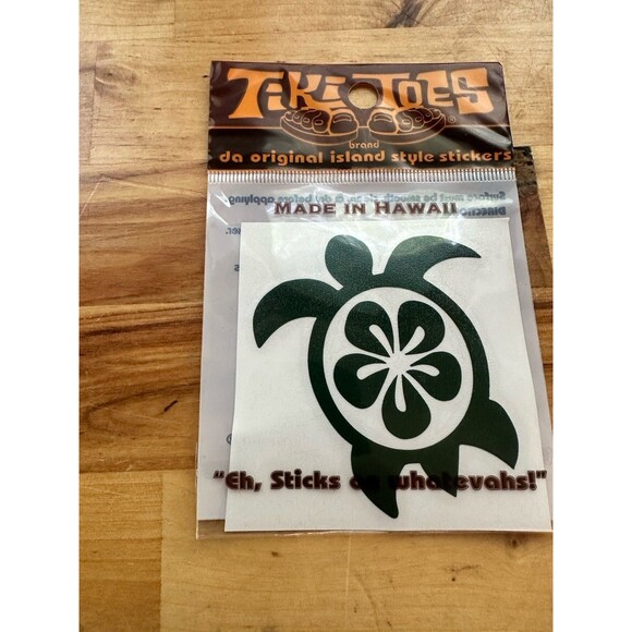 Tiki Toes 2” Hawaii Turtle Decal, Hawaiian Volcano And Islands Map Sticker Lot - Picture 3 of 4